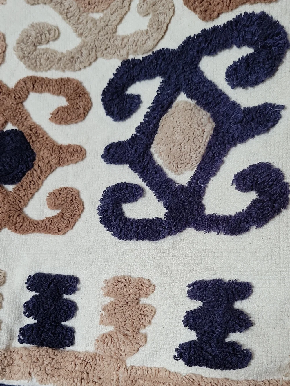 Pottery Barn Navy and Tan Woven Textured Accent Pillow Cover 16x26